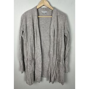 Barefoot Dreams Beige Cozy Chic Lite Long Open-Front Cardigan Size Small Women’s